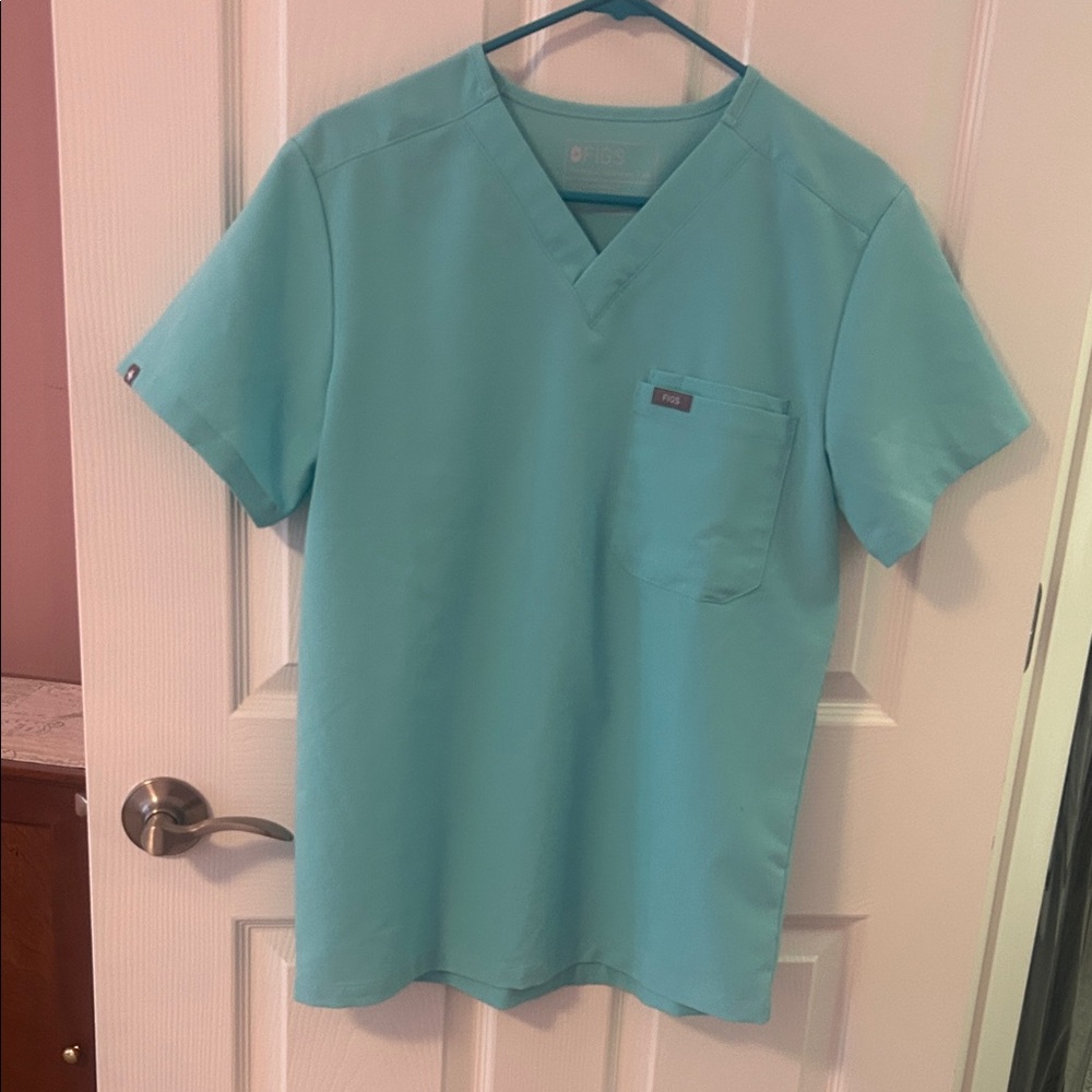 Figs Women's Aqua V-Neck Tunic